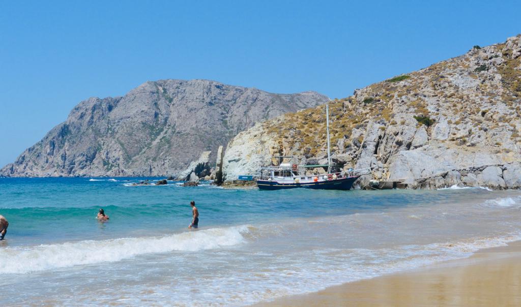 Patmos - White sand beach Psili Ammos